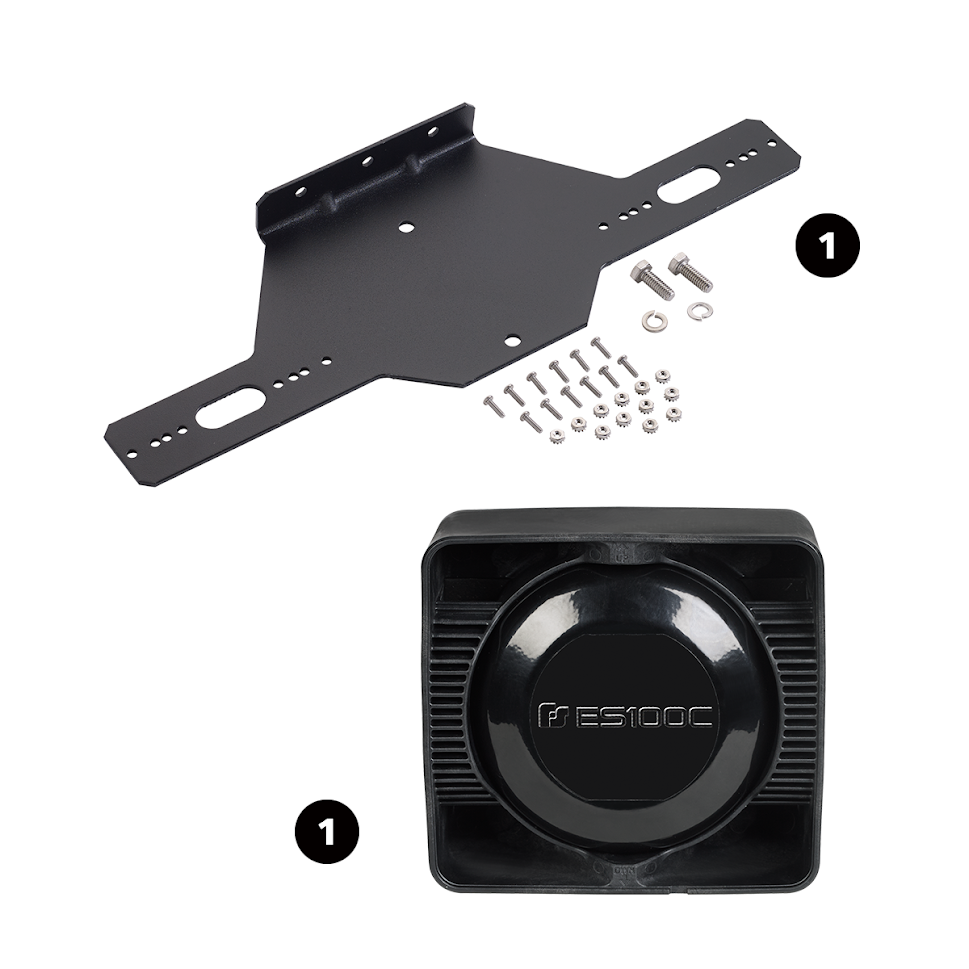 (1) ES100C + (1) ESB-CHGR15 | Federal Signal Police Car Configurator